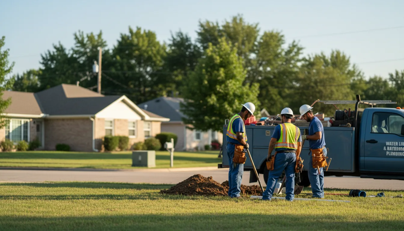 Residential water line and bathroom plumbing service in Portage, MI